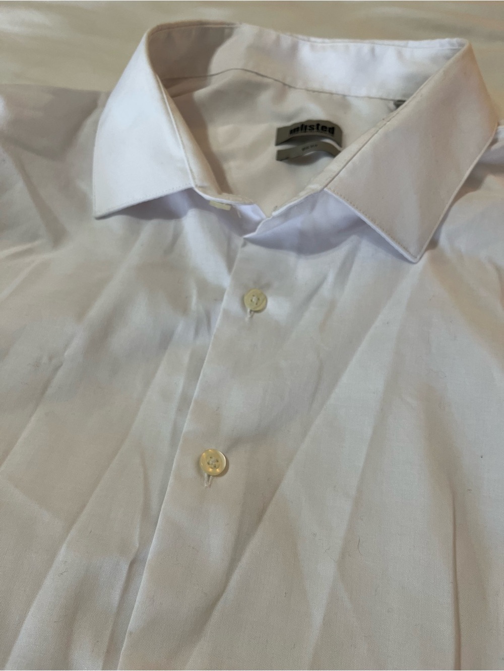 Unlisted White Men's Dress Shirt with Point Collar